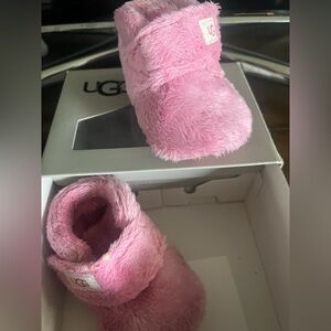 UGG Pink Fuzzy Baby Booties